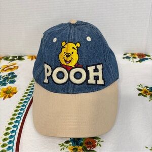 Vintage 90s Winnie the Pooh Denim Baseball Hat Adjustable